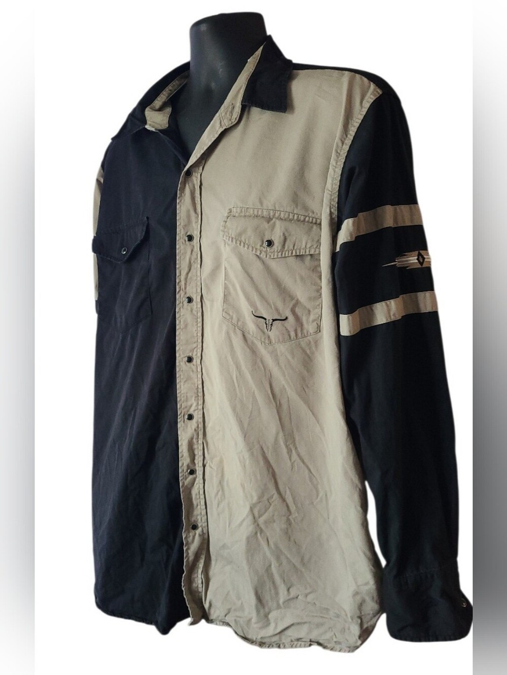 Cumberland Two Tone Pearlsnap Button Down Shirt